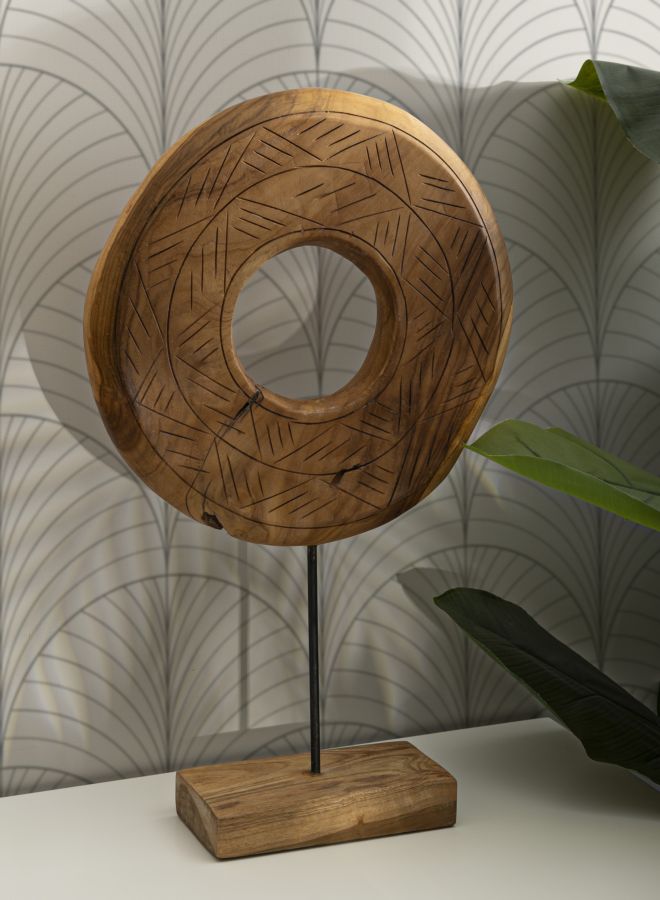 SCULTURA DORAT EN TECK RICICLATO CM 35X10X58 (PEZZI UNICI - NON RIP. EN S¨¦RIE)