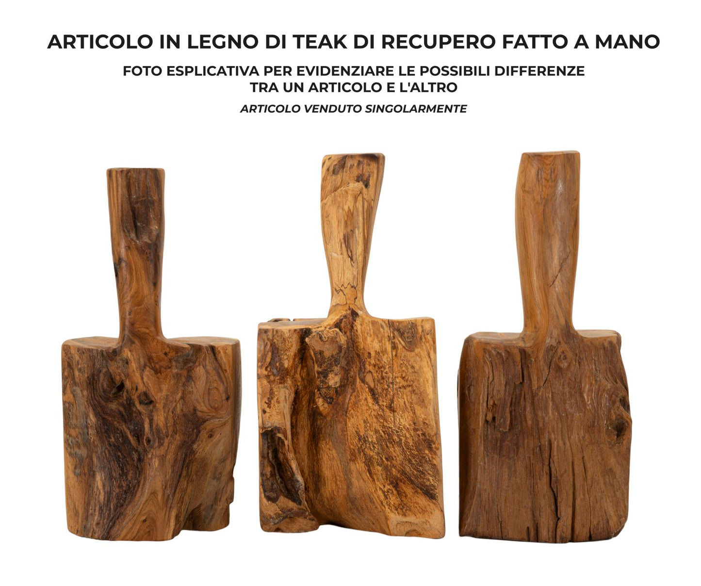 F/PORTE EN TECK RICICLATO CM 17X13X37 (PEZZI UNICI - NON RIP. EN S¨¦RIE)