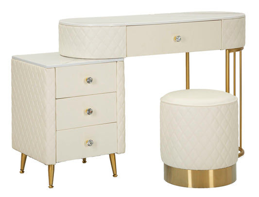 TOELETTA SHARON PANNA C/PUFF CM 120X40X75 (MISURA PUFF ?36X39)