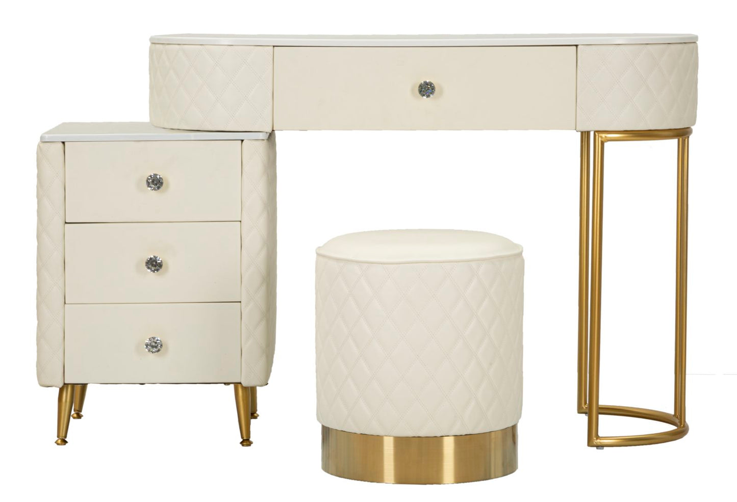 TOELETTA SHARON PANNA C/PUFF CM 120X40X75 (MISURA PUFF ?36X39)