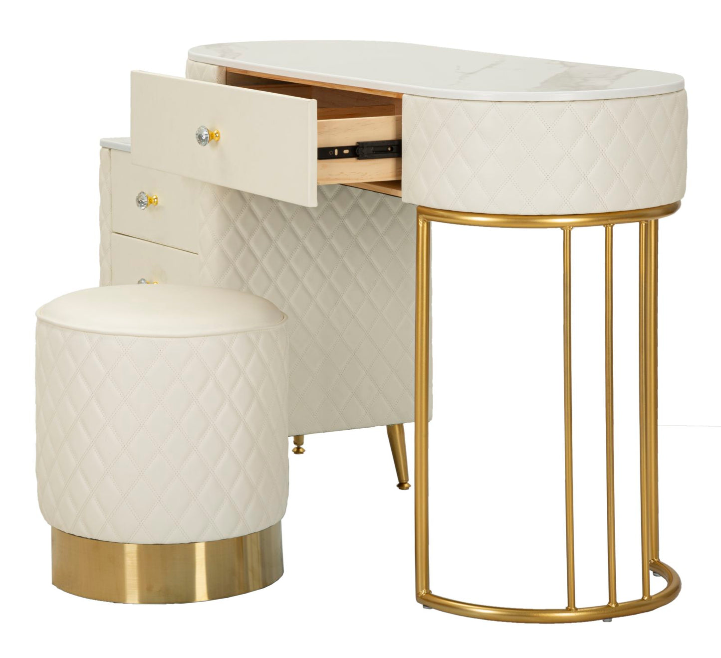 TOELETTA SHARON PANNA C/PUFF CM 120X40X75 (MISURA PUFF ?36X39)
