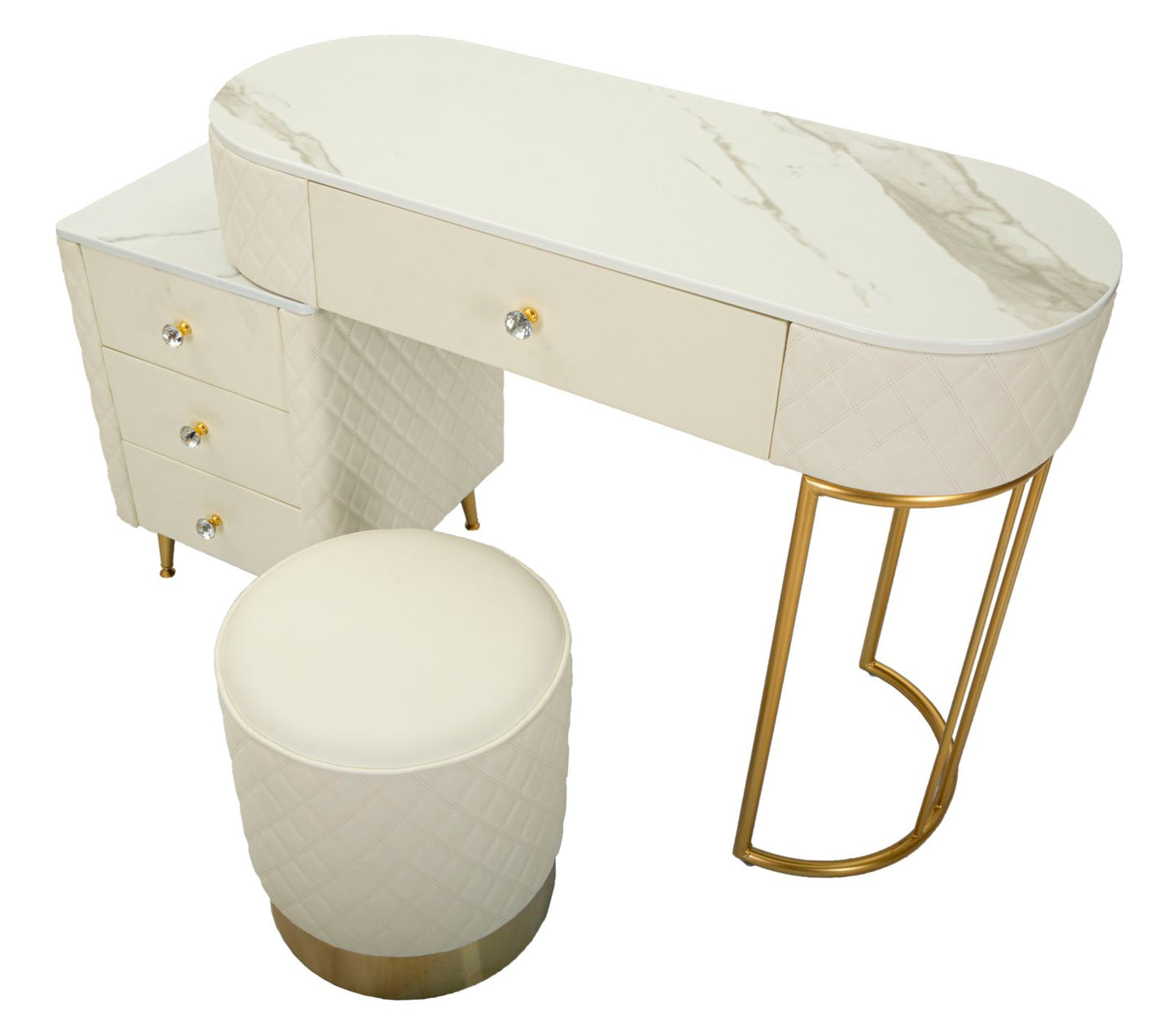 TOELETTA SHARON PANNA C/PUFF CM 120X40X75 (MISURA PUFF ?36X39)