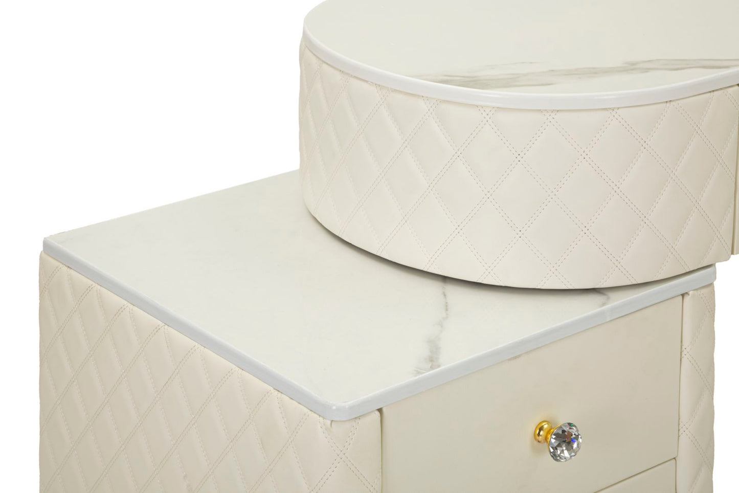 TOELETTA SHARON PANNA C/PUFF CM 120X40X75 (MISURA PUFF ?36X39)