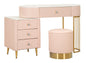 TOELETTA SHARON ROSA C/PUFF CM 120X40X75 (MISURA PUFF ?36X39)