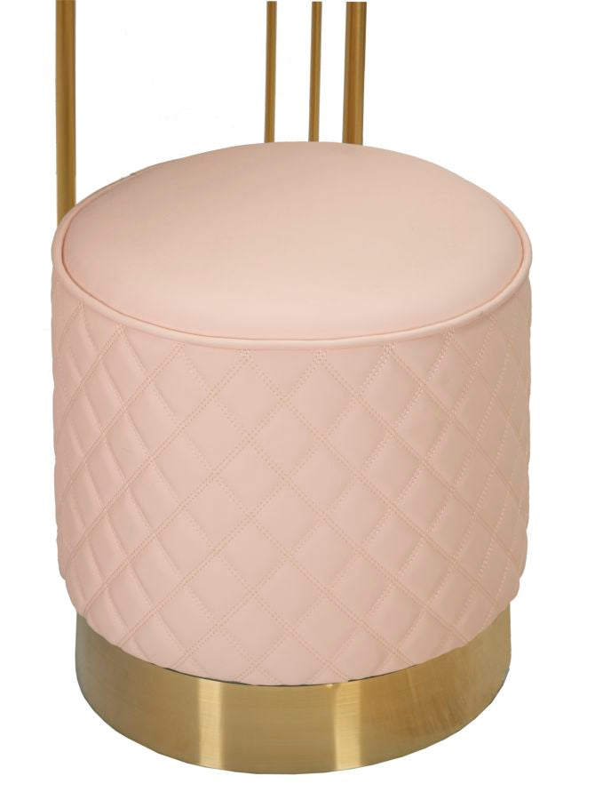 TOELETTA SHARON ROSA C/PUFF CM 120X40X75 (MISURA PUFF ?36X39)