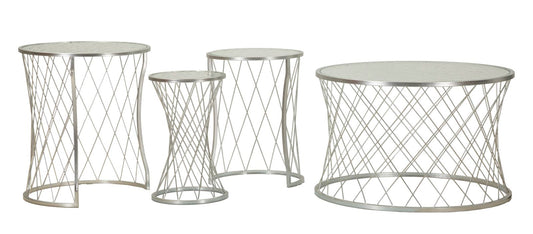 TAVOLINETTI NO¨¦ ARGENT ENSEMBLE 4 PZ CM ? 70X45-47X54,5-36x50-28x45