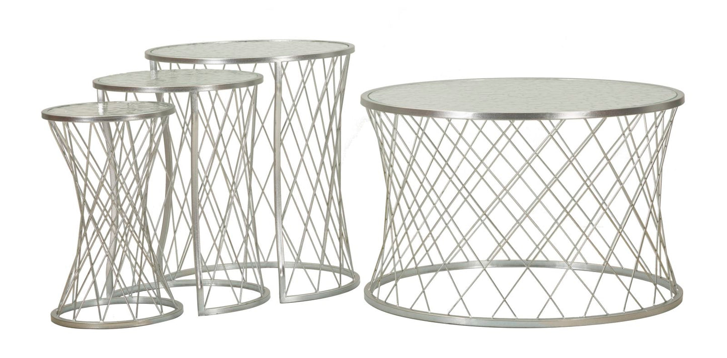 TAVOLINETTI NO¨¦ ARGENT ENSEMBLE 4 PZ CM ? 70X45-47X54,5-36x50-28x45