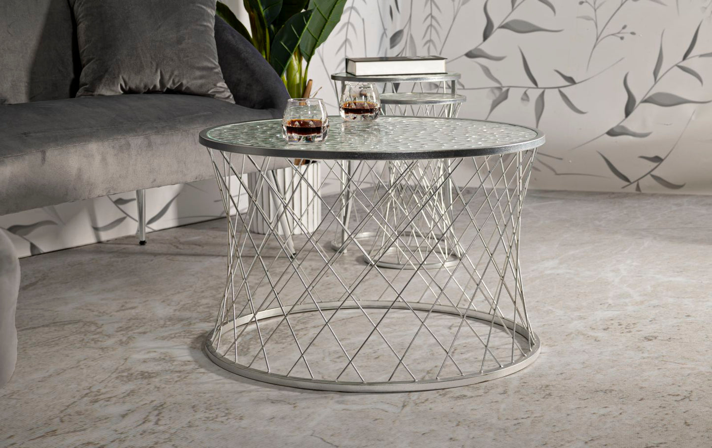 TAVOLINETTI NO¨¦ ARGENT ENSEMBLE 4 PZ CM ? 70X45-47X54,5-36x50-28x45