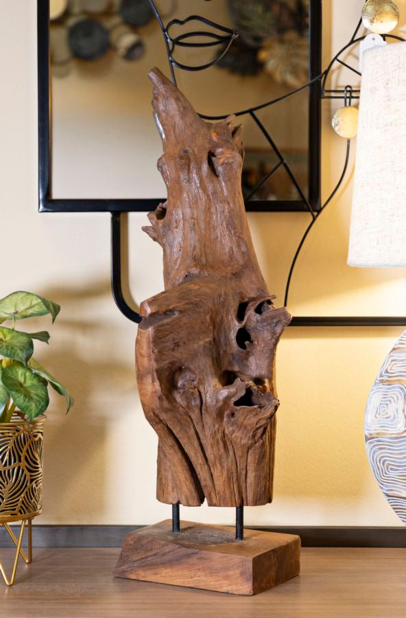SCULTURA AKAR EN TECK RICICLATO CM 23X27X64 (PEZZI UNICI - NON RIP. EN S¨¦RIE)
