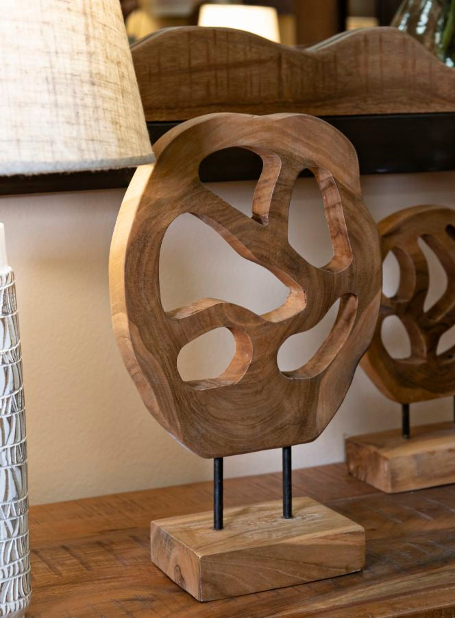 SCULTURA LUBANG EN TECK RICICLATO CM 25X10X38 (PEZZI UNICI - NON RIP. EN S¨¦RIE)