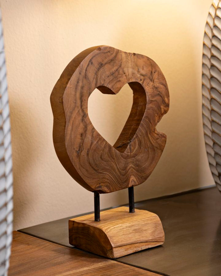 SCULTURA HASI EN TECK RIC. CM 20X10X28 (PEZZI UNICI - NON RIP. EN S¨¦RIE)
