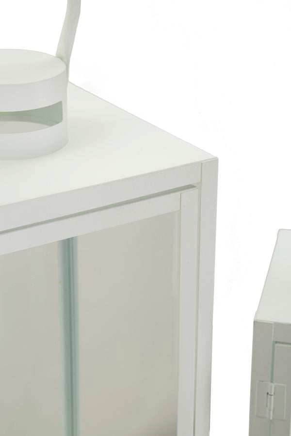 LANTERNE BLANC JEU 3 PZ CM 22X22X66-18X18X49,5-14X14X39