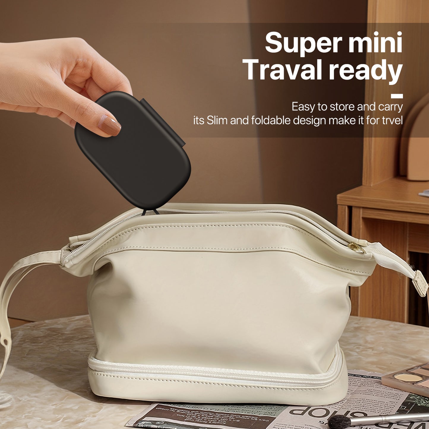 Station de Charge Sans Fil 3-en-1 Compacte et Pliable pour iPhone 16/15/14/13/12 Pro Max, Apple Watch Series 9/8/7/6/5/4/3/SE/Ultra, AirPods Pro 2/3/4 - Compatible MagSafe, Design Portable et Rapide