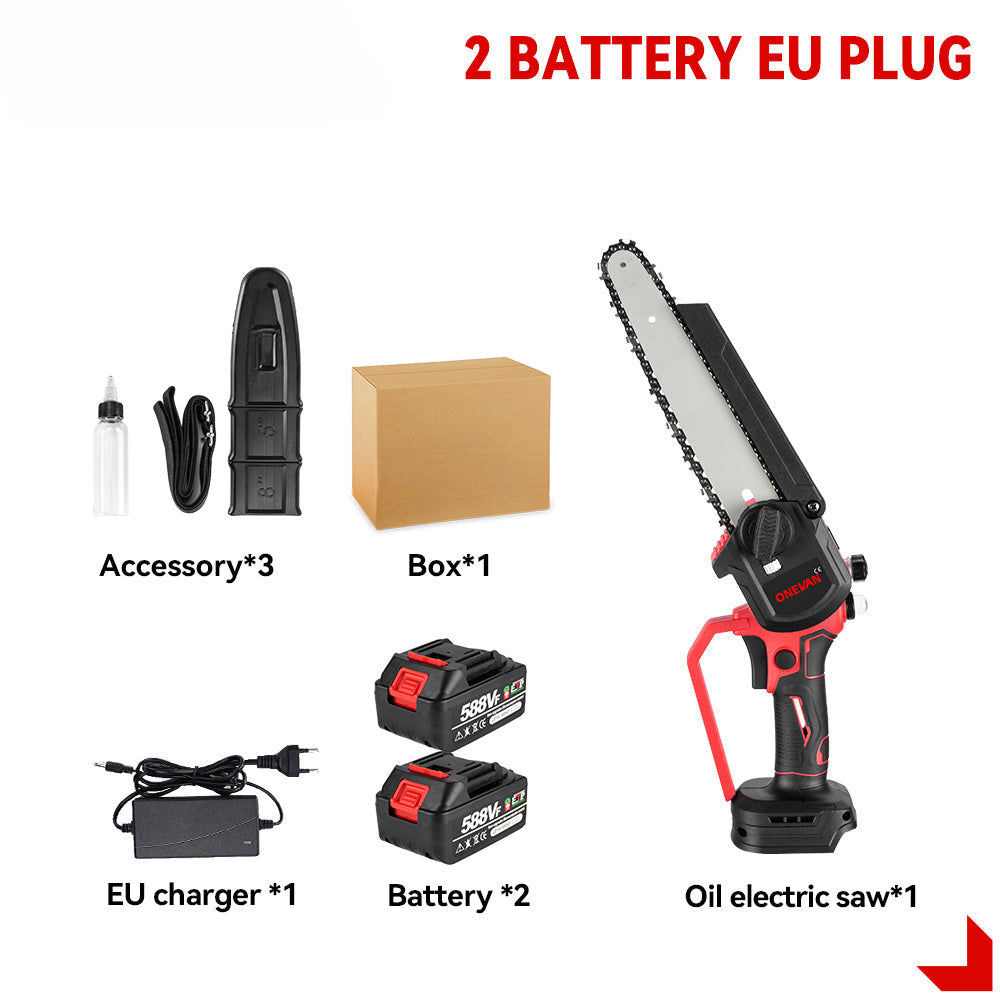 Scie ¨¦lectrique sans balais, outil de travail de calcul de tron?onneuse, batterie 18V, 8 pouces, Omicrophone automatique, d¨¦terminer l'¨¦lagage du jardin