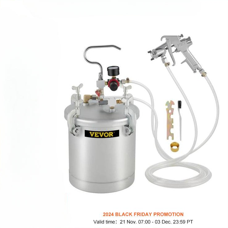 Pulv¨¦risateur de pot de peinture ¨¤ pression, odorpulv¨¦risateur et tuyau, usage domestique, ext¨¦rieur, commercial, pr¨¦cieux, 10l, 2.5 gallons