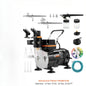 Kit a¨¦rographe pour touristes professionnels, odorpulv¨¦risateur ¨¦lectrique, pinceau ¨¤ air, ensemble de peinture, art des ongles, tatouage, mod¨¨le de maquillage, 120W