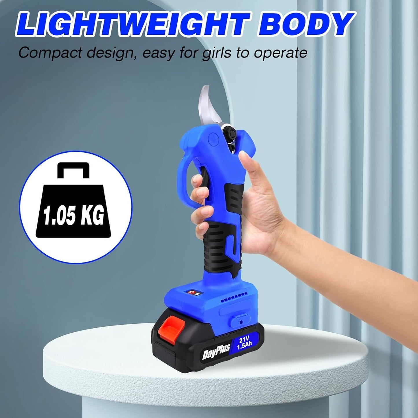 S¨¦cateur ¨¦lectrique, S¨¦cateur de Jardin Sans Fil avec 2PCS Batterie, Cisailles ¨¦lectriques Professionnels de 30mm de Diam¨¨tre Pour Branches de Arbres, Moteur Sans Balais
