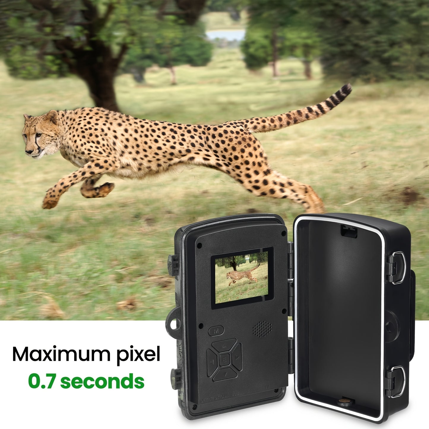 Cam¨¦ra d'ext¨¦rieur 16MP 1080P avec d¨¦tection de champ, ¨¦cran couleur TFT 5.08 cm, utilisation jour et nuit, cam¨¦ra de vision nocturne, 12 langues en option