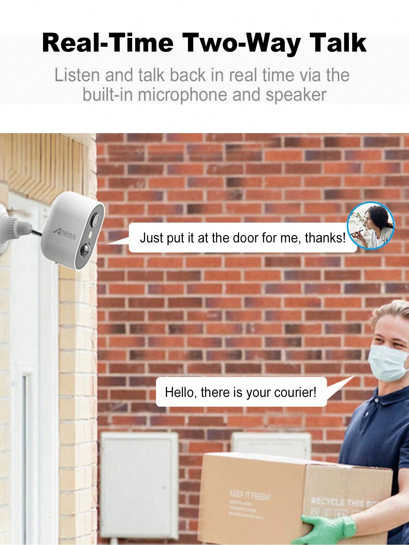Cam¨¦ra Surveillance WiFi sans Fil Batterie, Audio Bidirectionnel, Vision Nocturne Color¨¦e, Sir¨¨ne Alarme, Mouvement PIR, Compatible Alexa, HD 3MP IP Camera Ext¨¦rieure/Int¨¦rieure