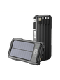 Banque d'¨¦nergie 10000mAh Chargeur sans fil Livr¨¦ avec 4 cables et sorties, Protable Power Bank pour iPhone 15 14 13 et t¨¦l¨¦phones Android, chargeur solaire avec affichage num¨¦rique, lampe de poche