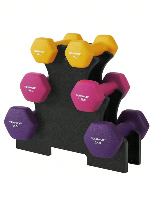Set halt¨¨re - 3 Paires - 2 x 1 kg, 2 x 1,5 kg, 2 x 2 kg - Rev¨ºtement en n¨¦opr¨¨ne antiglisse