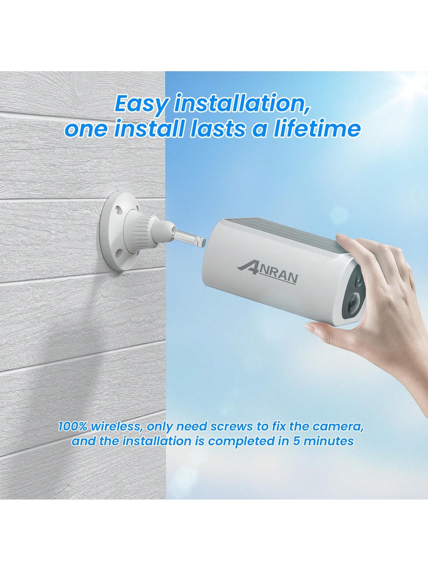 Cam¨¦ras de s¨¦curit¨¦ solaires ext¨¦rieures sans fil, cam¨¦ra ext¨¦rieure de surveillance WiFi 2K pour la s¨¦curit¨¦ de la maison avec panneau solaire int¨¦gr¨¦, vision nocturne couleur, conversation bidirectionnelle, ¨¦tanche IP67, fonctionne avec Alexa