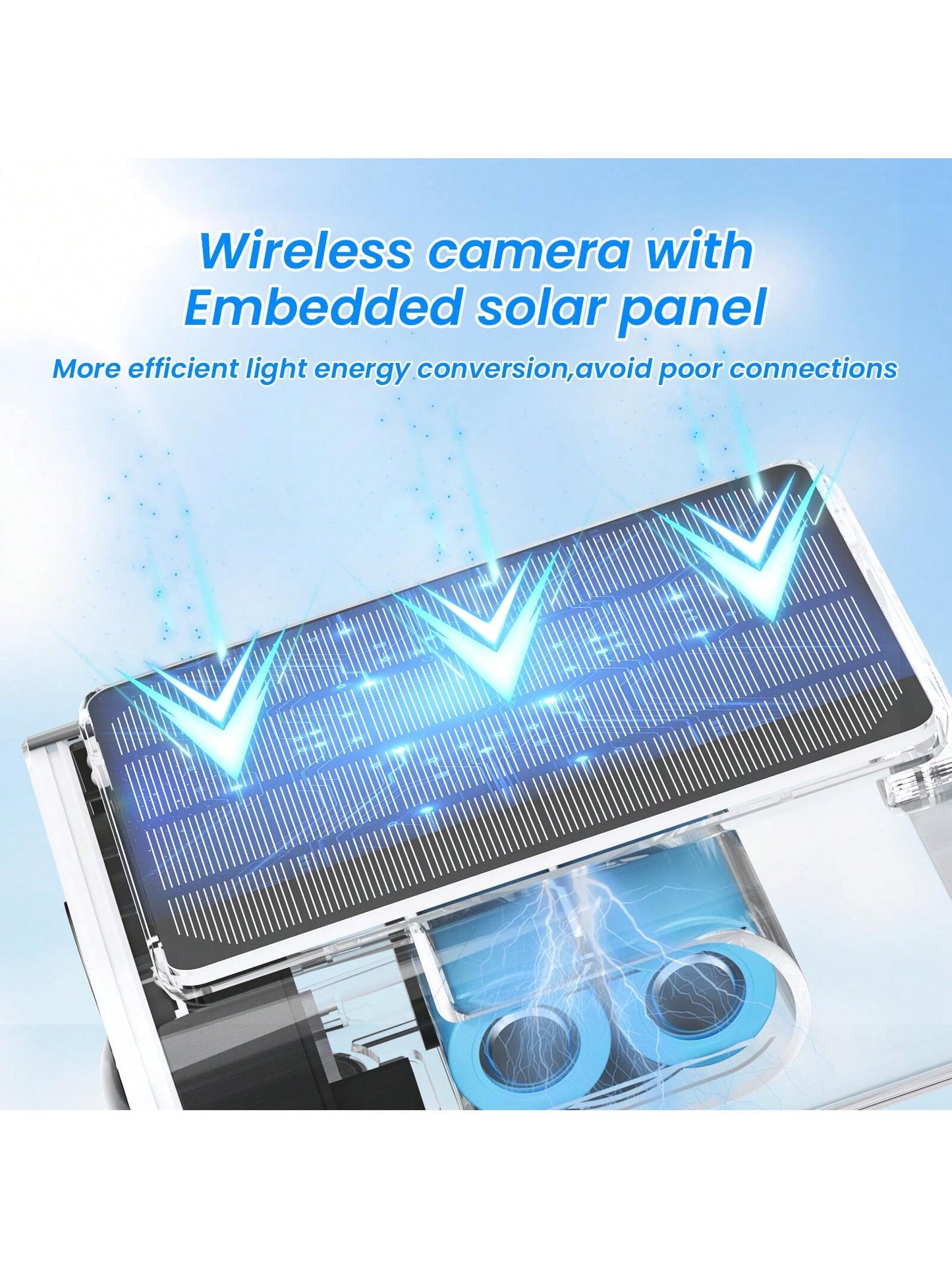Cam¨¦ras de s¨¦curit¨¦ solaires ext¨¦rieures sans fil, cam¨¦ra ext¨¦rieure de surveillance WiFi 2K pour la s¨¦curit¨¦ de la maison avec panneau solaire int¨¦gr¨¦, vision nocturne couleur, conversation bidirectionnelle, ¨¦tanche IP67, fonctionne avec Alexa