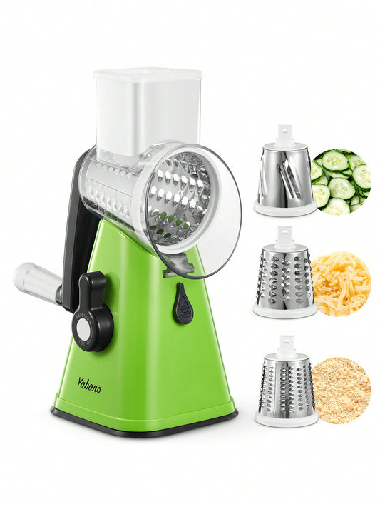 Hachoir & rape ¨¦lectrique, Trancheuse Robot, Coupe Legumes Multifonctions avec 3 Lames de Tambour D¨¦tachables, coupe legume pour Pommes de Terre, Forte Aspiration, Carottes, Fromage, Noix, etc