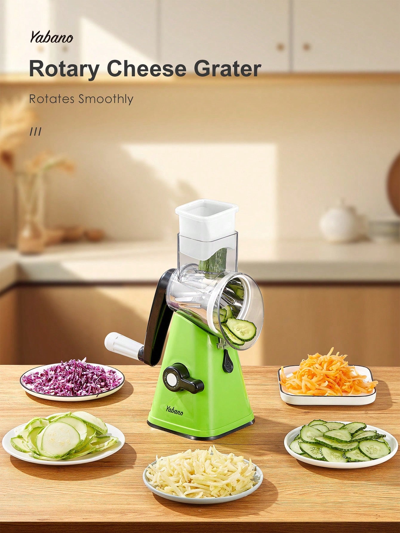 Hachoir & rape ¨¦lectrique, Trancheuse Robot, Coupe Legumes Multifonctions avec 3 Lames de Tambour D¨¦tachables, coupe legume pour Pommes de Terre, Forte Aspiration, Carottes, Fromage, Noix, etc