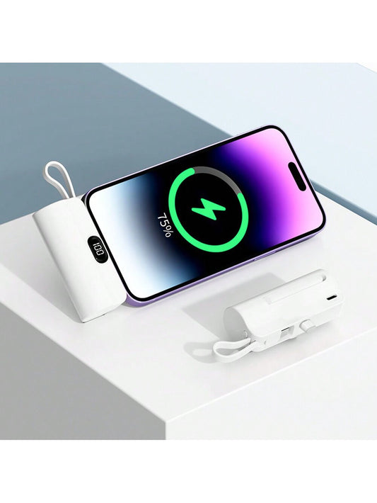 Mini Power Bank 5000 mAh pour iPhone s¨¦rie 15/14/13/12, chargeur portable, batterie externe petite et l¨¦g¨¨re, compatible avec d'autres t¨¦l¨¦phones Android USB C