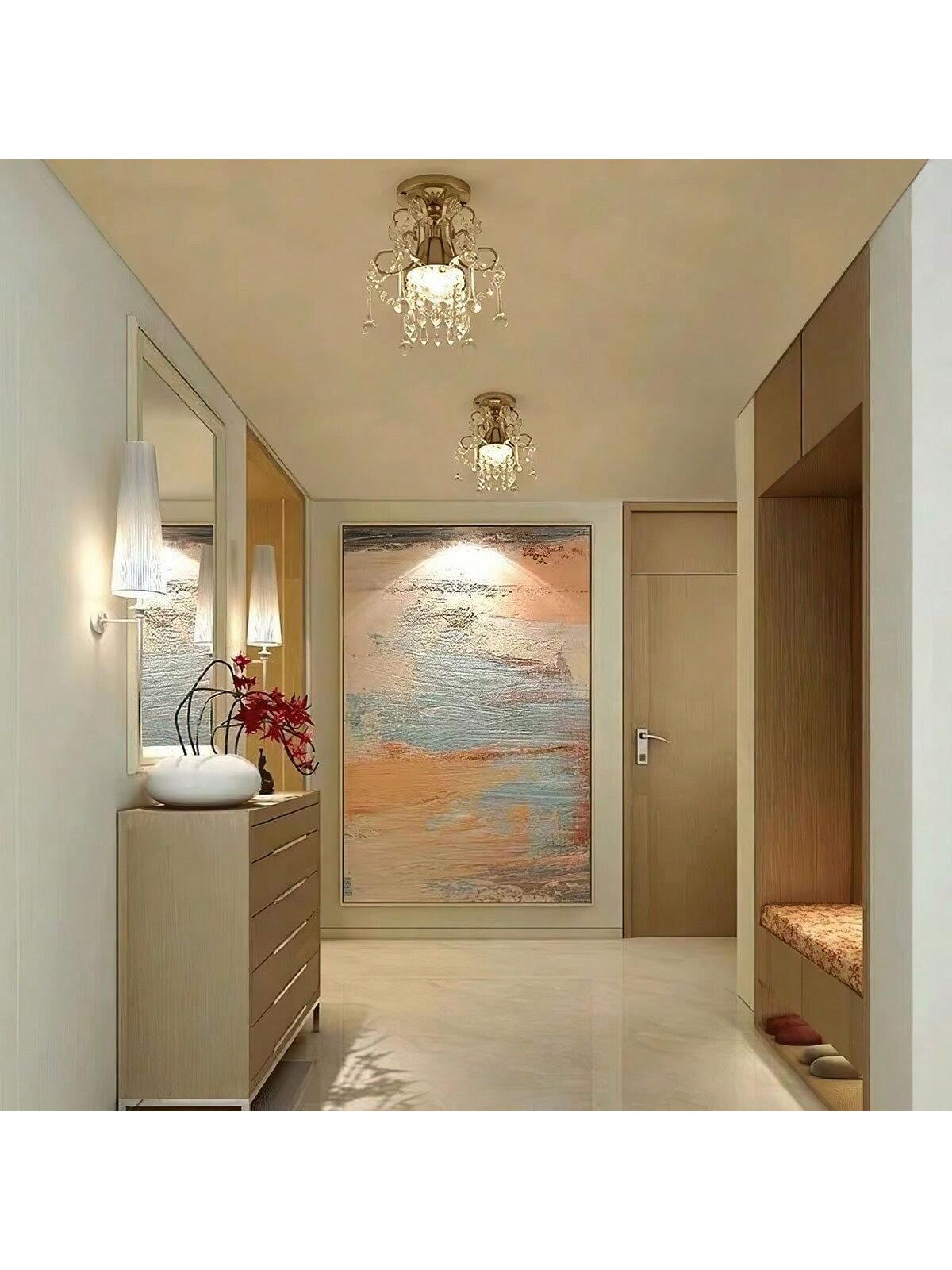 Lustre LED en cristal, lustre simple
