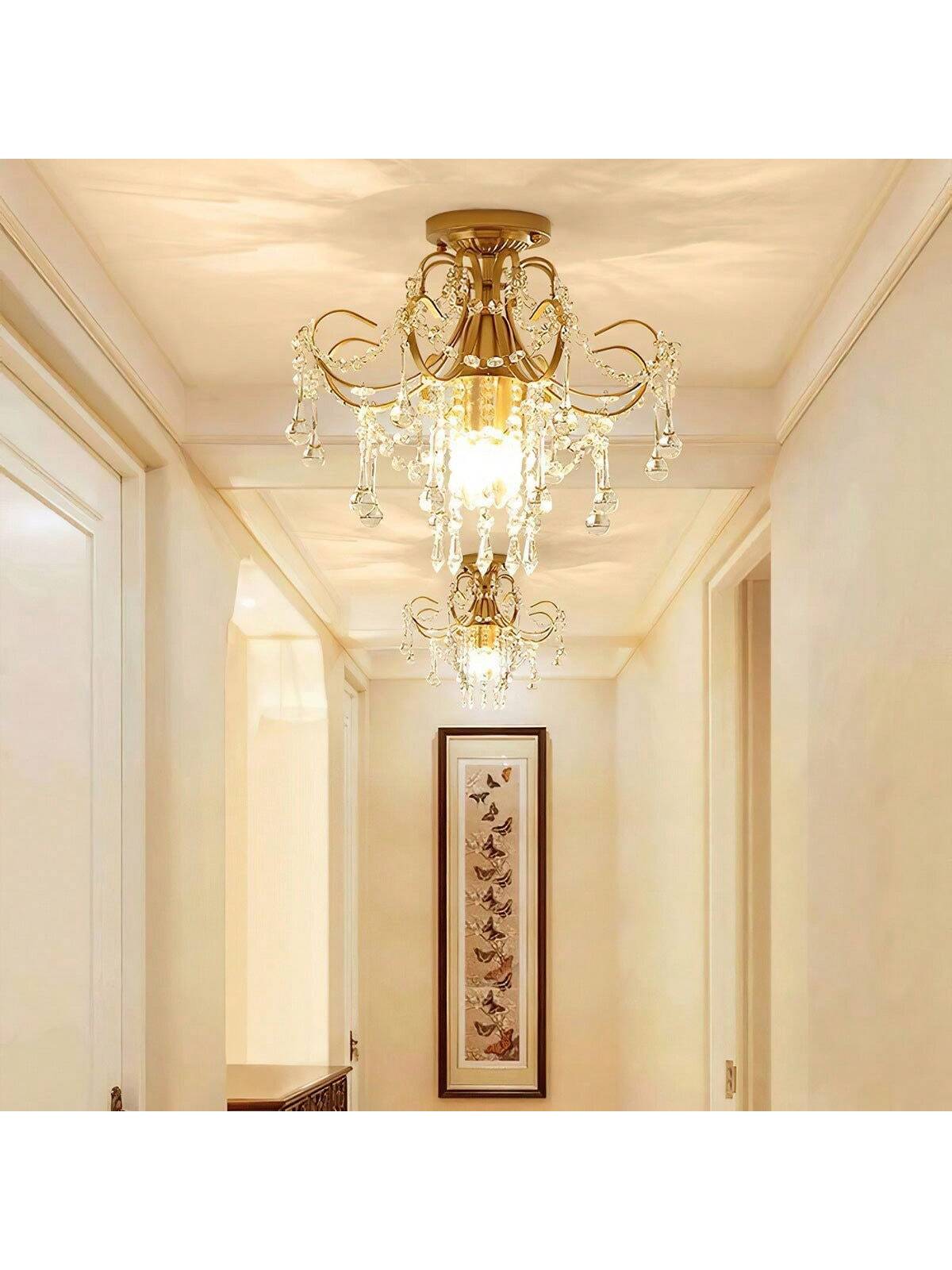 Lustre LED en cristal, lustre simple