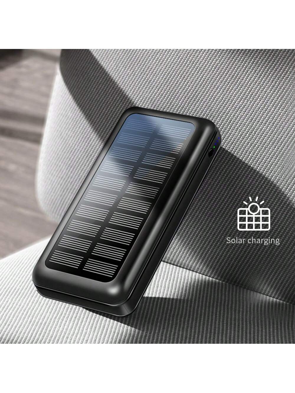 Solar Power Bank 30 000 mAh, chargeur portable ¨¤ charge rapide avec entr¨¦e USB-C, batterie externe avec technologie de reconnaissance automatique, Power Bank pratique pour t¨¦l¨¦phones portables et tablettes