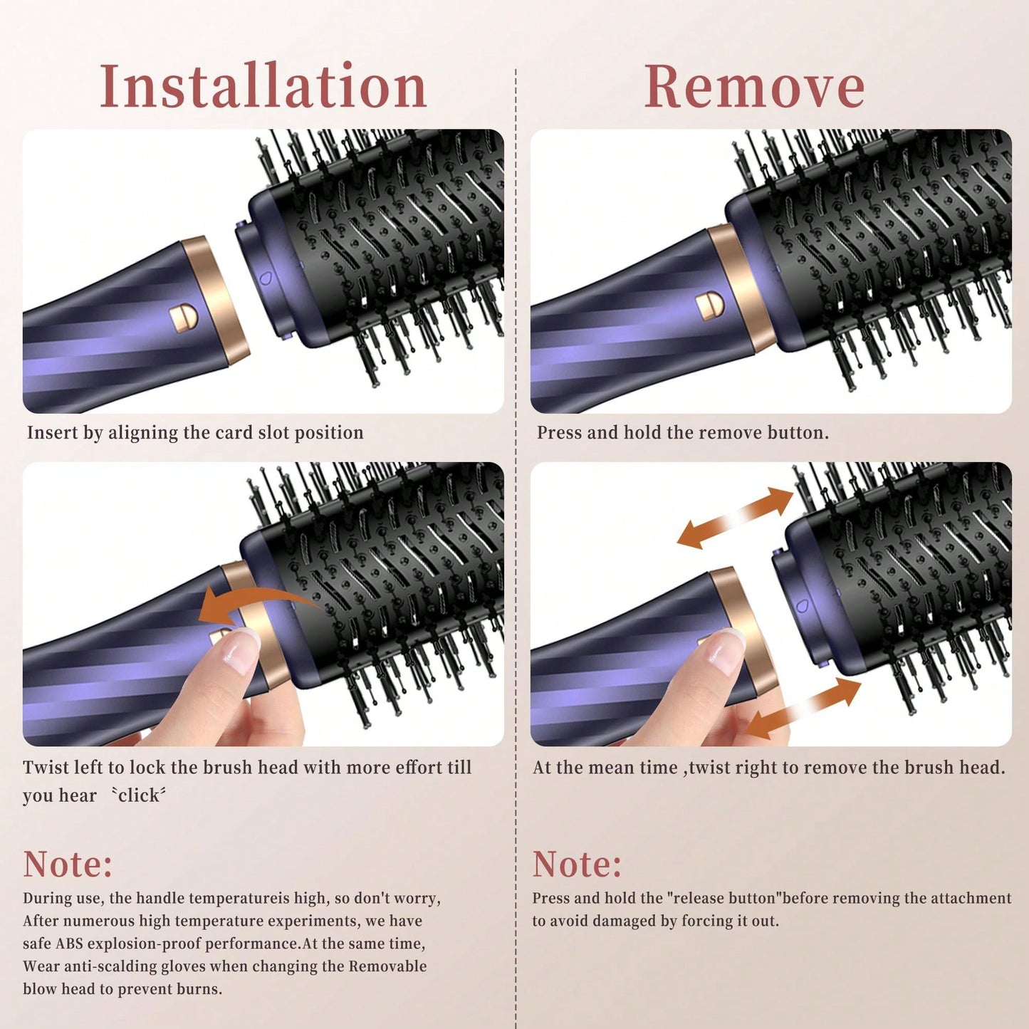 Brosse s¨¨che-cheveux ¨¦lectrique 5 en 1, fer ¨¤ friser, outils de coiffure