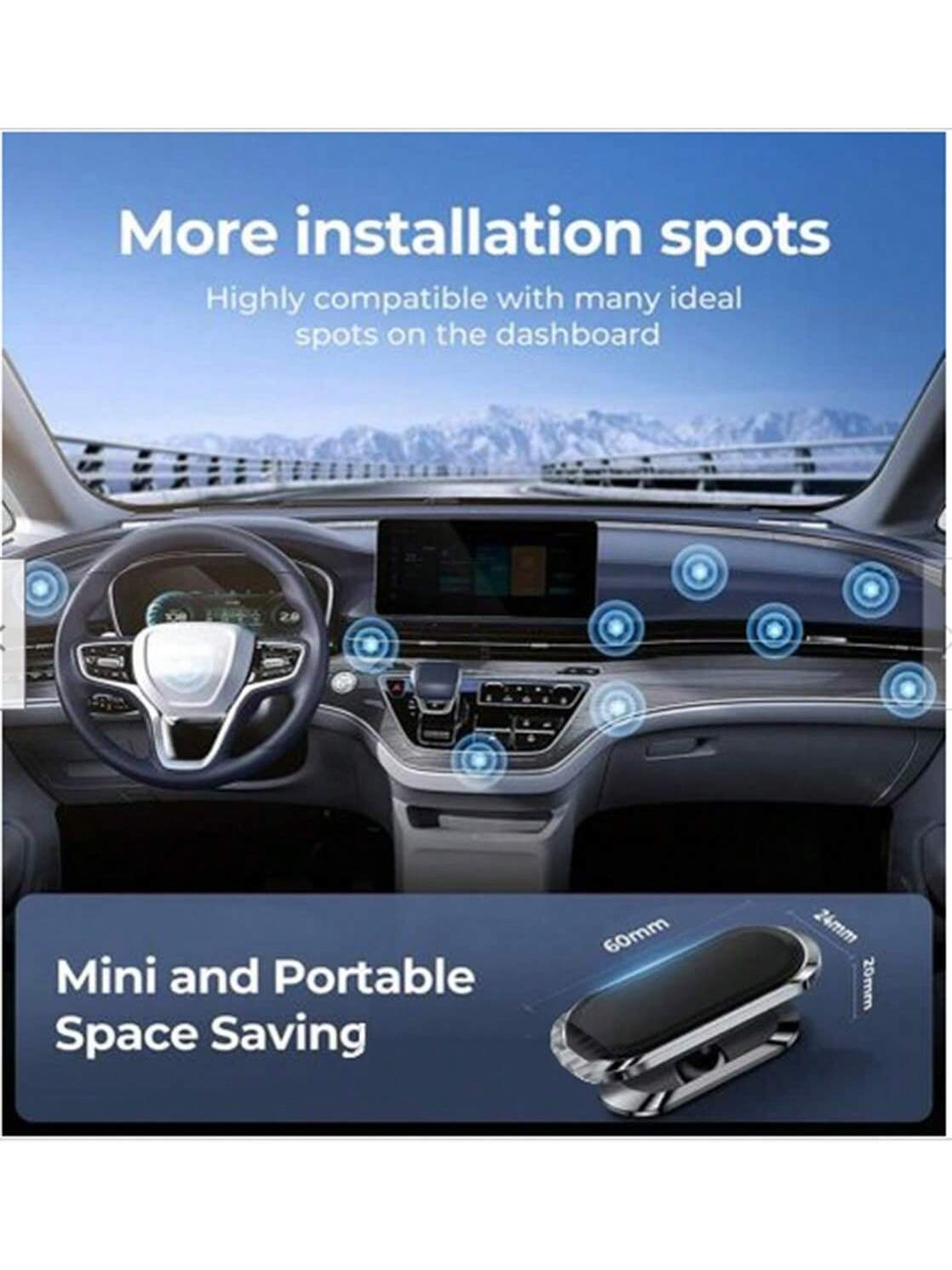 Support de t¨¦l¨¦phone de voiture, support de t¨¦l¨¦phone magn¨¦tique pour voiture, support de t¨¦l¨¦phone de voiture avec aimant rotatif ¨¤ 360 ¡ã, adapt¨¦ pour t¨¦l¨¦phones portables universels, etc