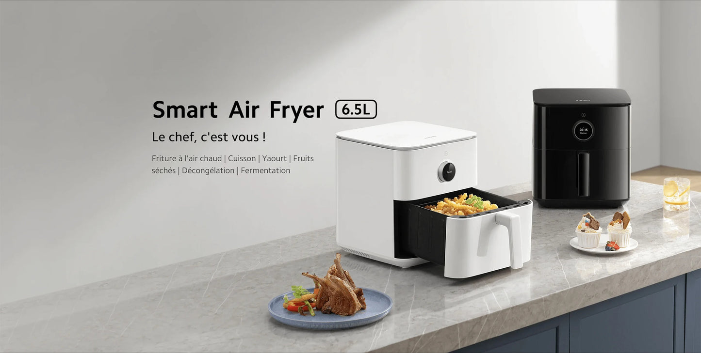 Smart Air Fryer, Tensibilisation ½Ç 360 ¡«, Puzzles it¹È de 6,5 L, Temp¹Èrature Mobentre 40-220 ¡«C, 6,5 L