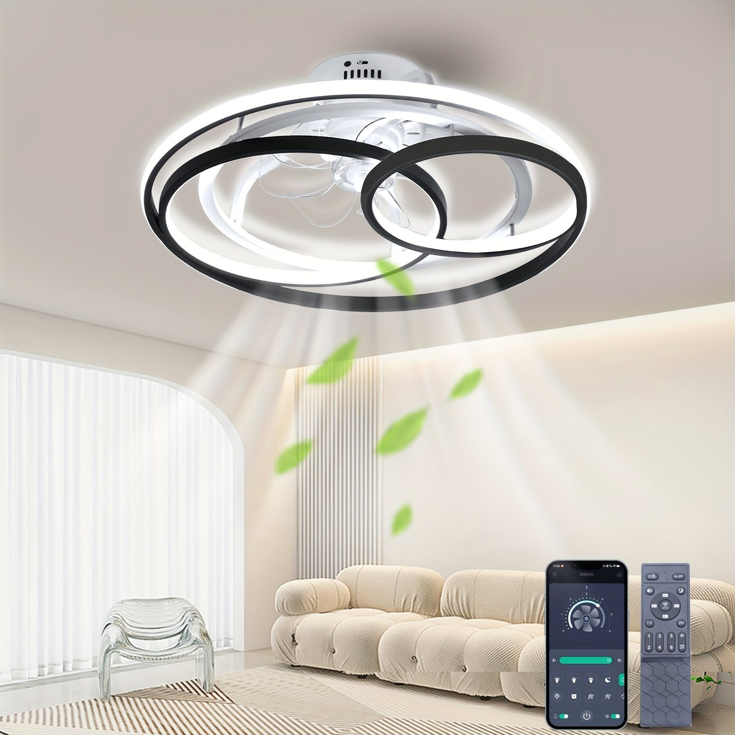 Ventilateurs de plafond avec lumi¨¨res LED