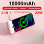 Mini Power Bank Portable 2 en 1, 10000mAh, Batterie Externe Plug Play, Type C, Chargeur Rapide et Efficace pour iPhone Huawei