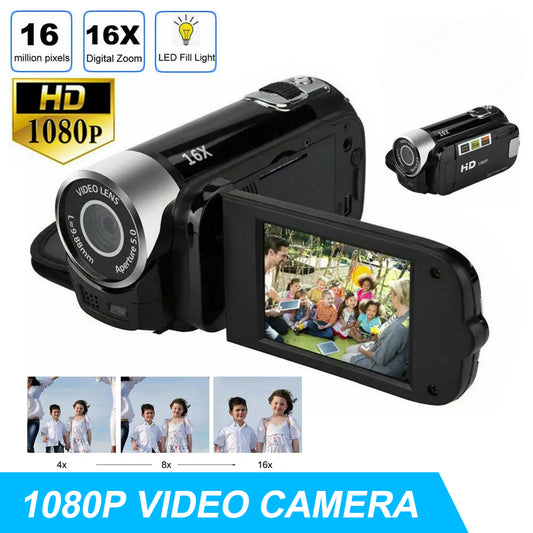Cam¨¦ra vid¨¦o num¨¦rique avec vision nocturne et n'aime optique 16x, cam¨¦scope pour la prise de vue de vid¨¦os Vlogger, cam¨¦ra statique, 16m, 1080P