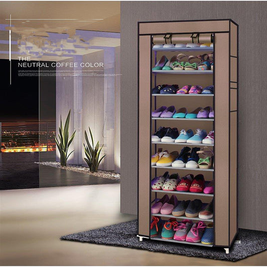 Etag¨¨re ¨¤ chaussures en tissu non tiss¨¦ ¨¤ 9 treillis pour gagner de la place