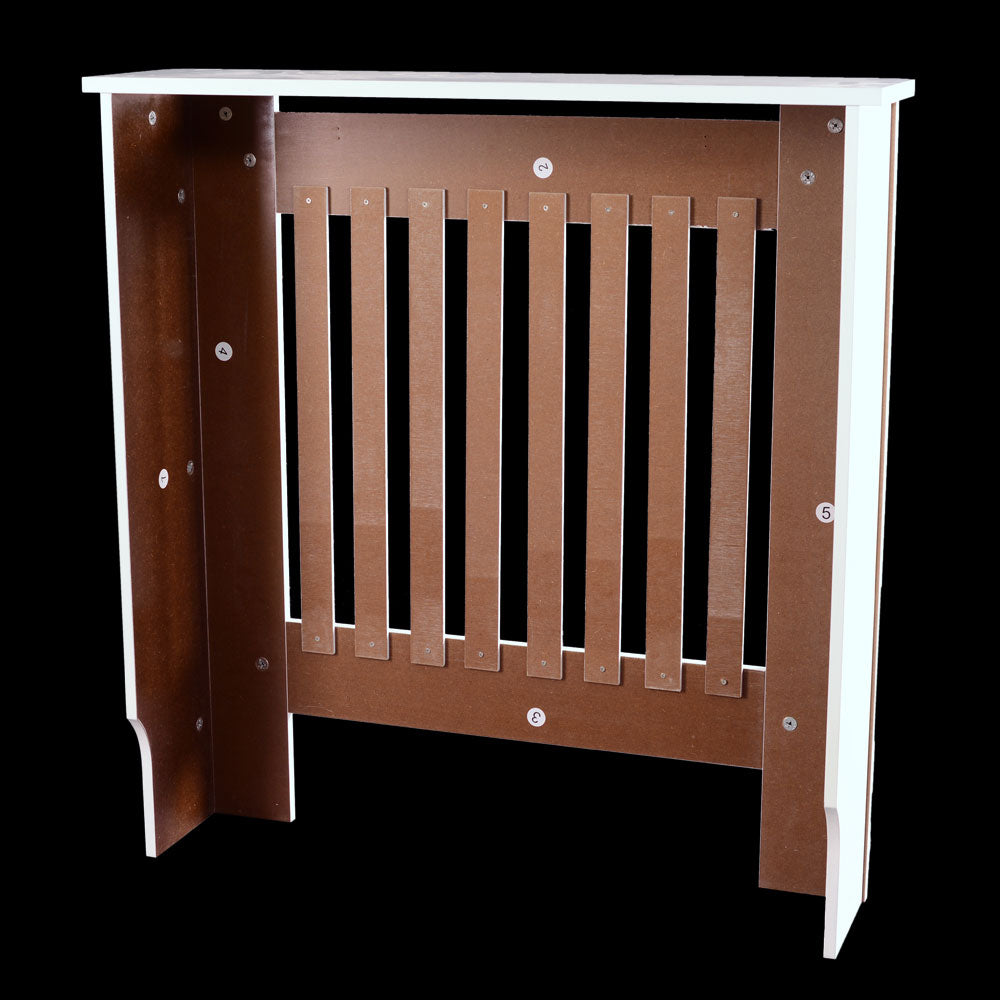 Cache-radiateur ventil¨¦ E1 MDF ¨¤ rayures verticales Blanc S