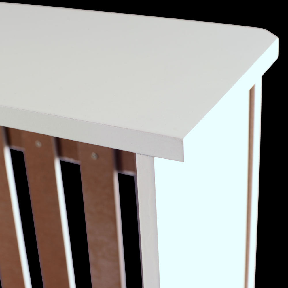 Cache-radiateur ventil¨¦ E1 MDF ¨¤ rayures verticales Blanc S