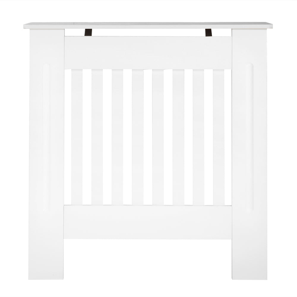 Cache-radiateur ventil¨¦ E1 MDF ¨¤ rayures verticales Blanc S