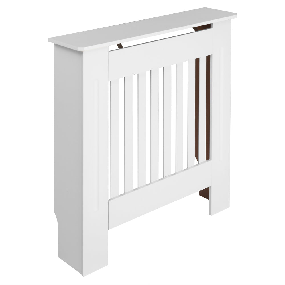 Cache-radiateur ventil¨¦ E1 MDF ¨¤ rayures verticales Blanc S