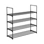 Rack ¨¤ chaussures ¨¤ 4 ¨¦tages Tour de rangement pour chambre ¨¤ coucher, entr¨¦e, couloir et placard Couleur noire