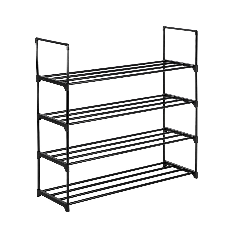 Rack ¨¤ chaussures ¨¤ 4 ¨¦tages Tour de rangement pour chambre ¨¤ coucher, entr¨¦e, couloir et placard Couleur noire