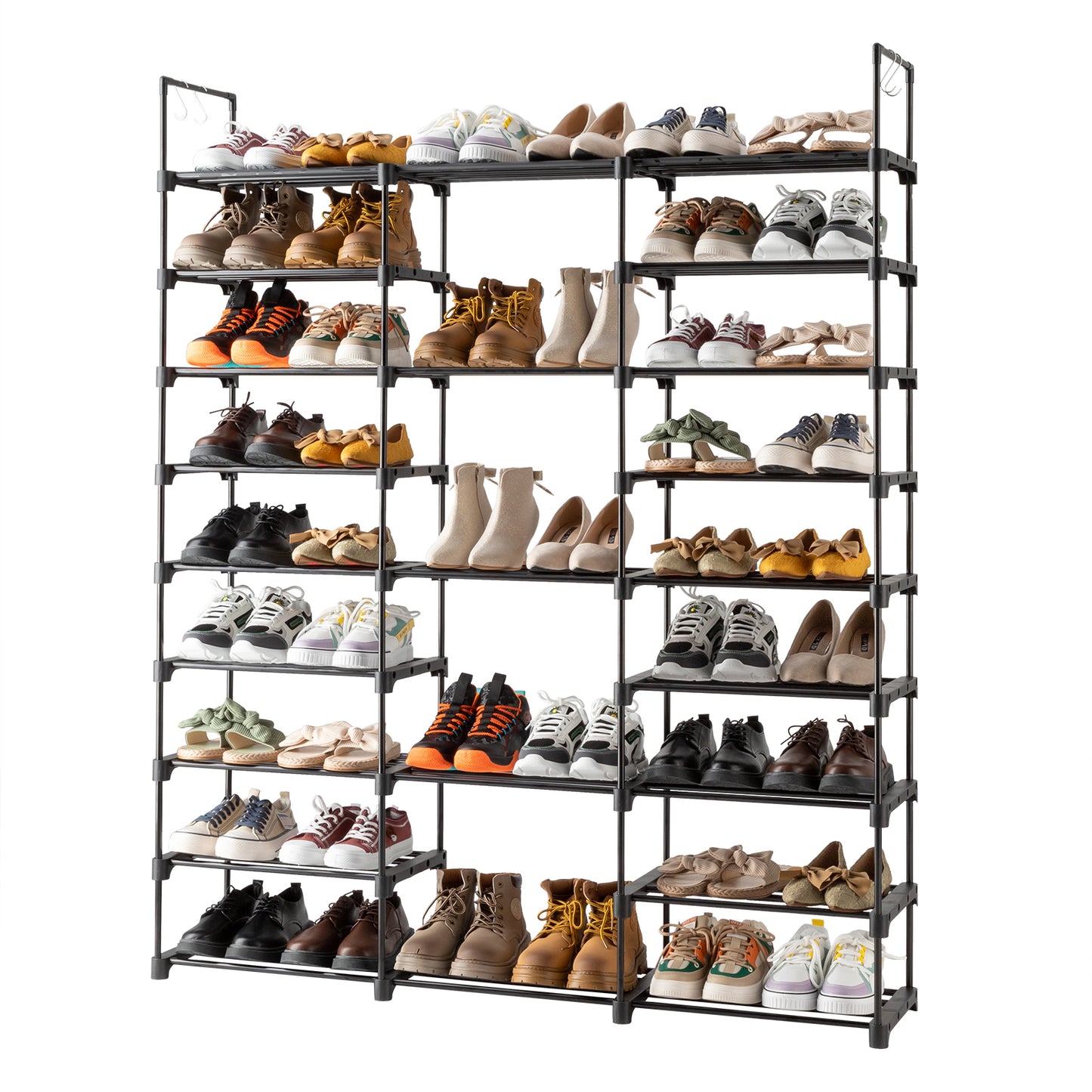Rangement de chaussures ¨¤ 9 ¨¦tages pour l'entr¨¦e, peut contenir 50-55 paires de chaussures, rangement de chaussures empilable