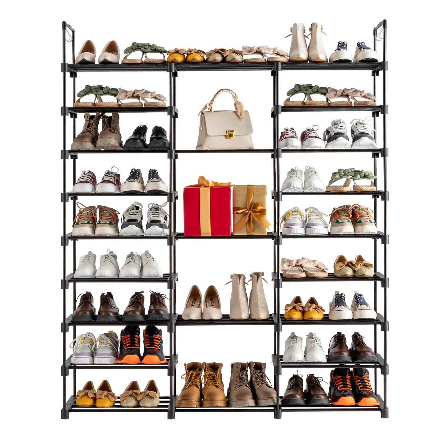 Rangement de chaussures ¨¤ 9 ¨¦tages pour l'entr¨¦e, peut contenir 50-55 paires de chaussures, rangement de chaussures empilable