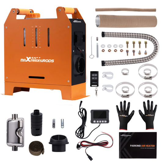 Chauffage de stationnement au diesel 12V 5KW 5000W avec ¨¦cran LCD et contr?le via t¨¦l¨¦commande et application mobile, pour remorque, caravane, bateau, bus, fourgon, SUV 5000W