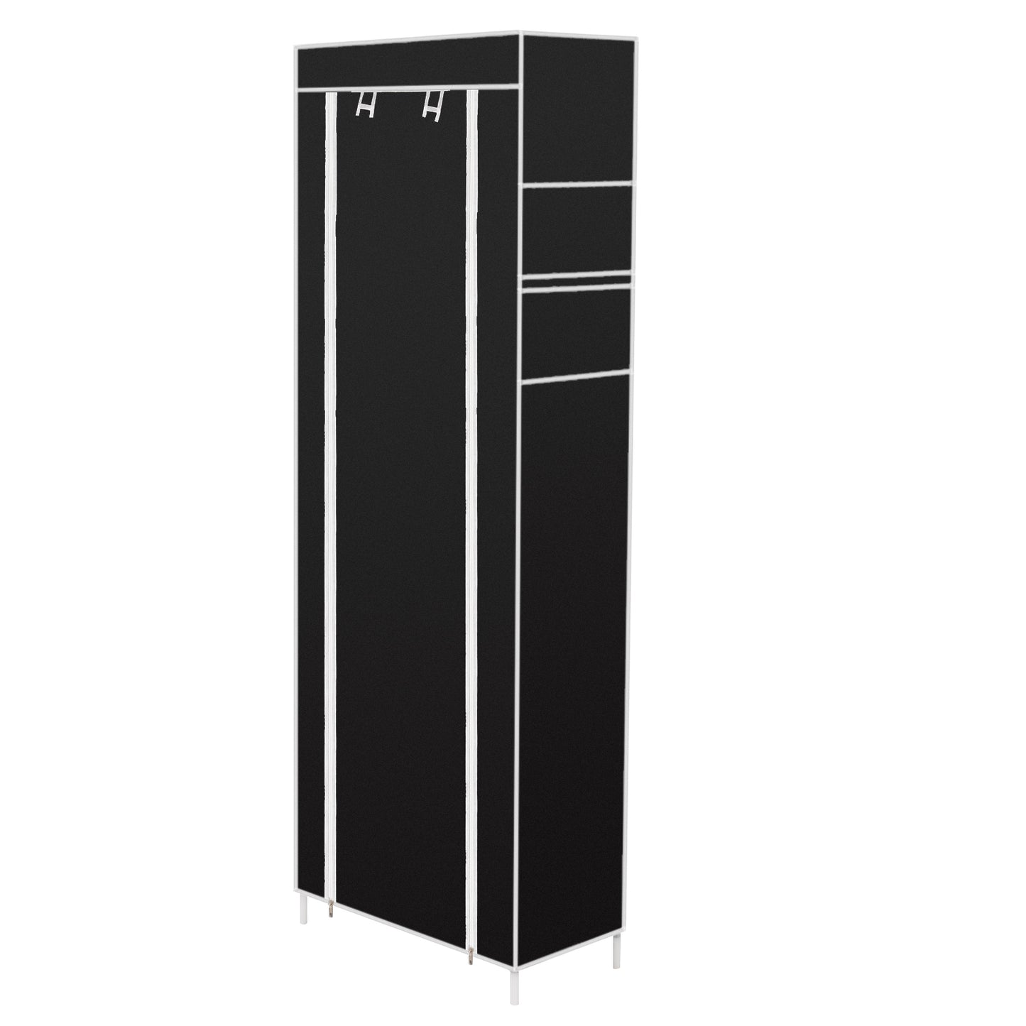 Porte-chaussures en tissu non tiss¨¦ 10 couches 9 treillis noir pour gagner de la place
